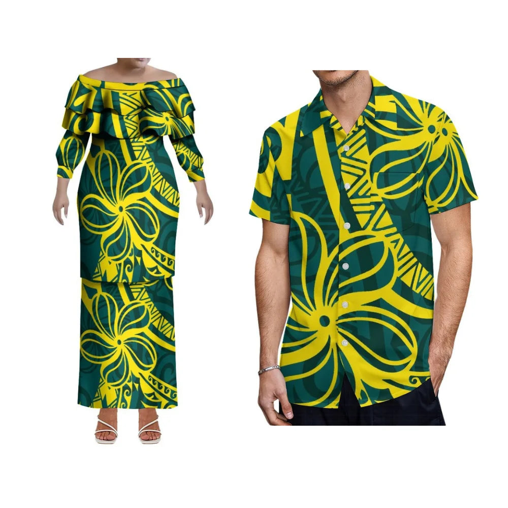 Women/Men Island Sunset Slim Customizable Samoa Hawaii Design