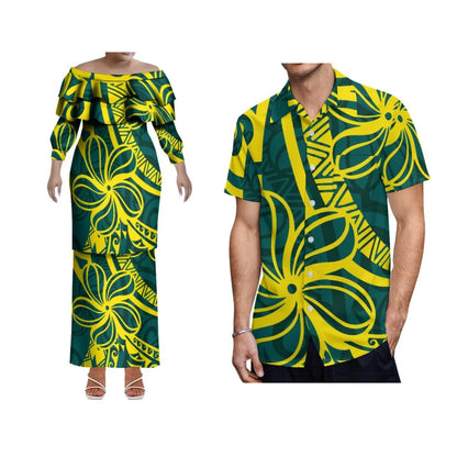 Women/Men Island Sunset Slim Customizable Samoa Hawaii Design