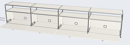 Metal Storage Display Cabinet Living Room Furniture