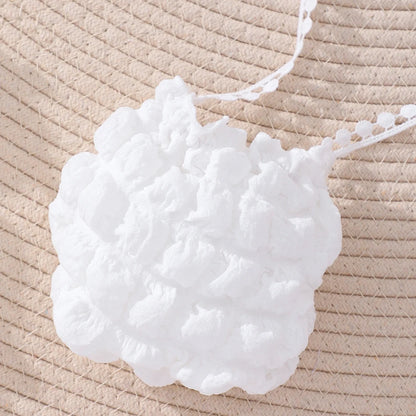 Girls Bubble Sleeve Ribbed Short Romper Set