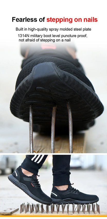 Mens Steel Toe Safety Shoes Puncture-Proof