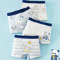 4PCS Boys Cotton  Antibacterial Breathable Cute Underwear