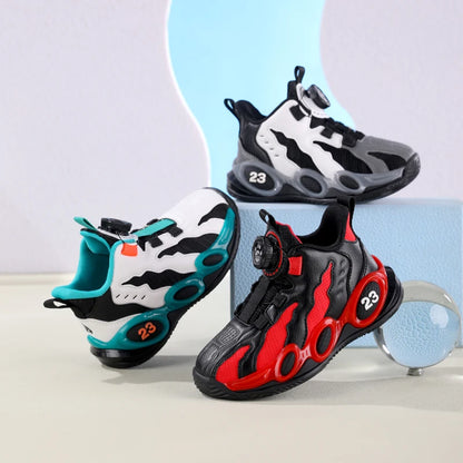 Fashion Basketball Shoes High-top PU Leather