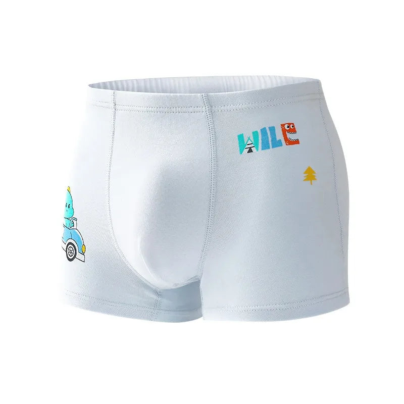 4PCS Boys Cotton Antibacterial Breathable Underwear