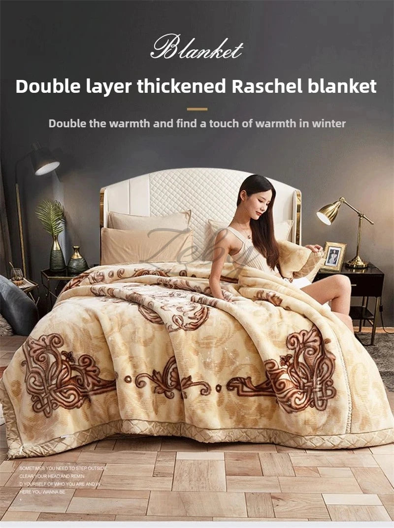 European Style Warm Raschel Blanket Weighted Comforter