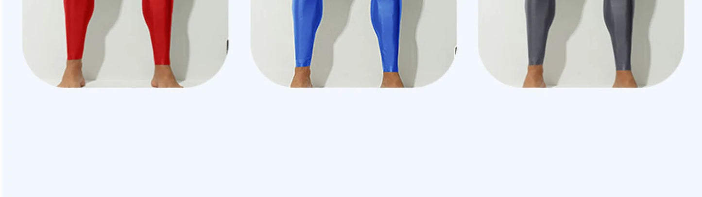 Glossy Men's Tight Fitness Running Sweatpants Leggings