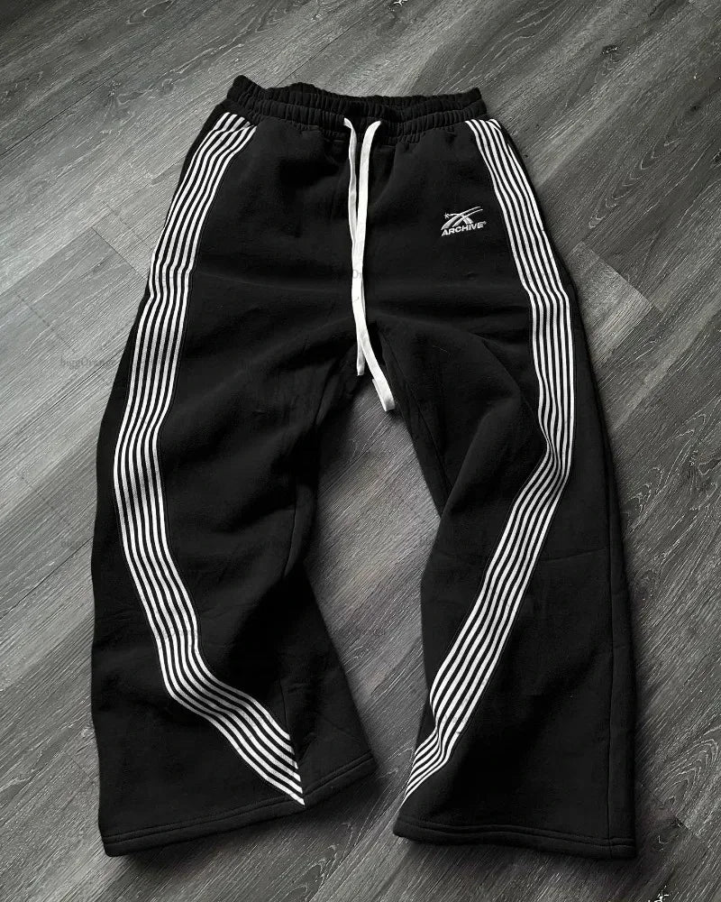 American Sweatpants Mens Gothic Hip Hop Baggy Elastic Waist