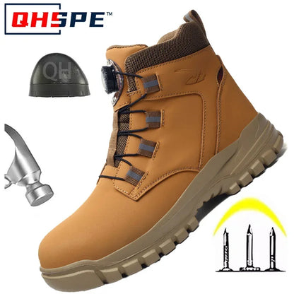 Safety Shoes Men Anti-smash Anti-puncture Work Shoes