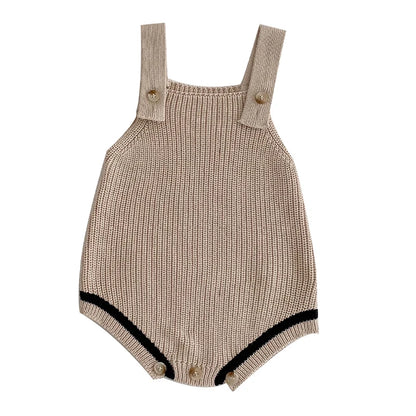 3 Pcs Newborn Baby Girls/Boys Sleeveless Knit Rompers