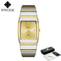 Luxury Square Men's Wristwatch Stainless Steel Waterproof