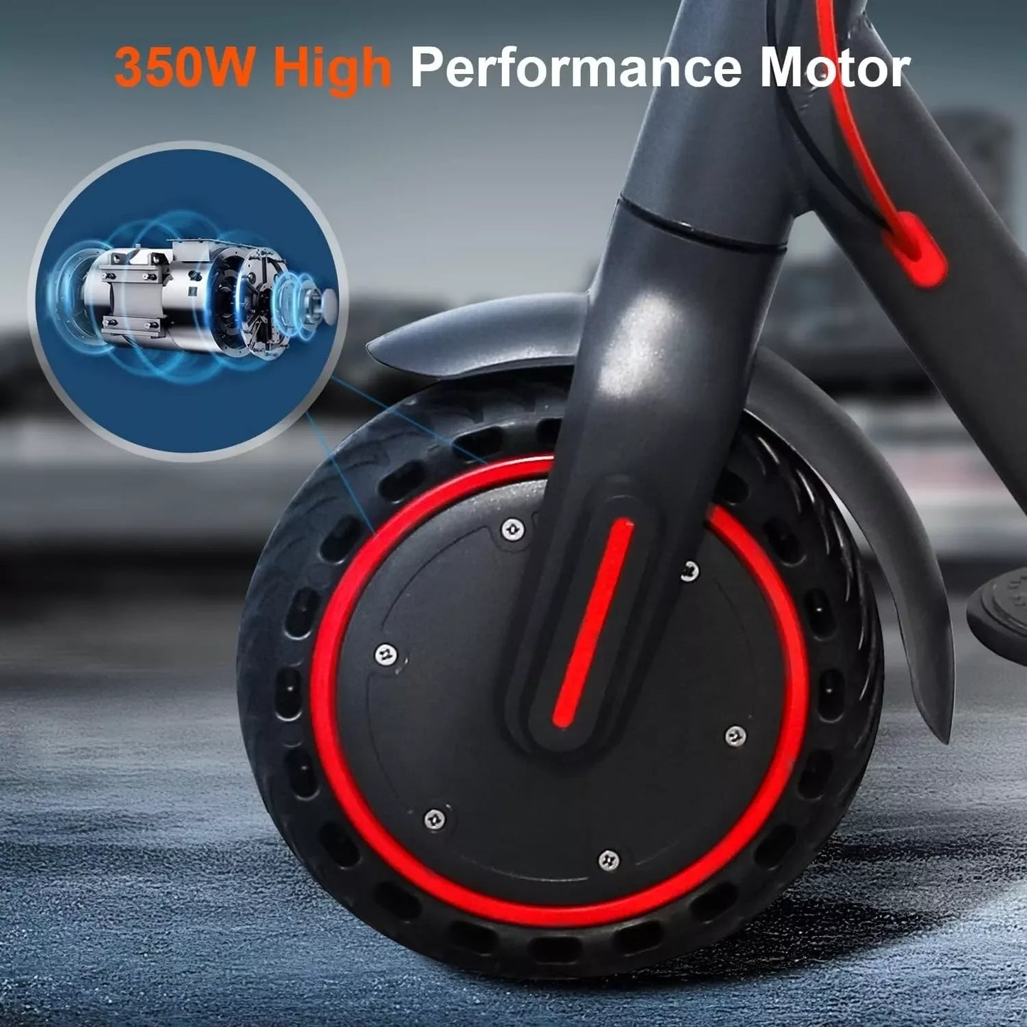 Electric Scooter 350W 19mph Max Speed Folding