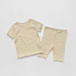 2 Pcs Cotton Breathable Clothes Set Infant Short Sleeve