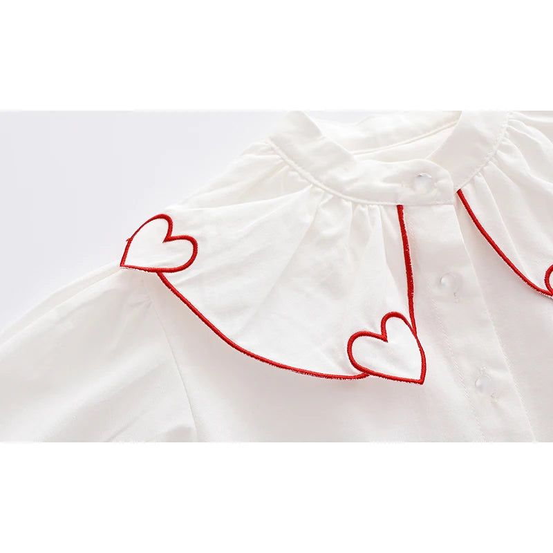 Girls Long Sleeve Loving Heart Shirt