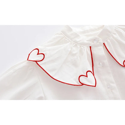 Girls Long Sleeve Loving Heart Shirt