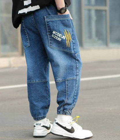 Loose Fit Boys' Jeans Trendy Oversized Denim