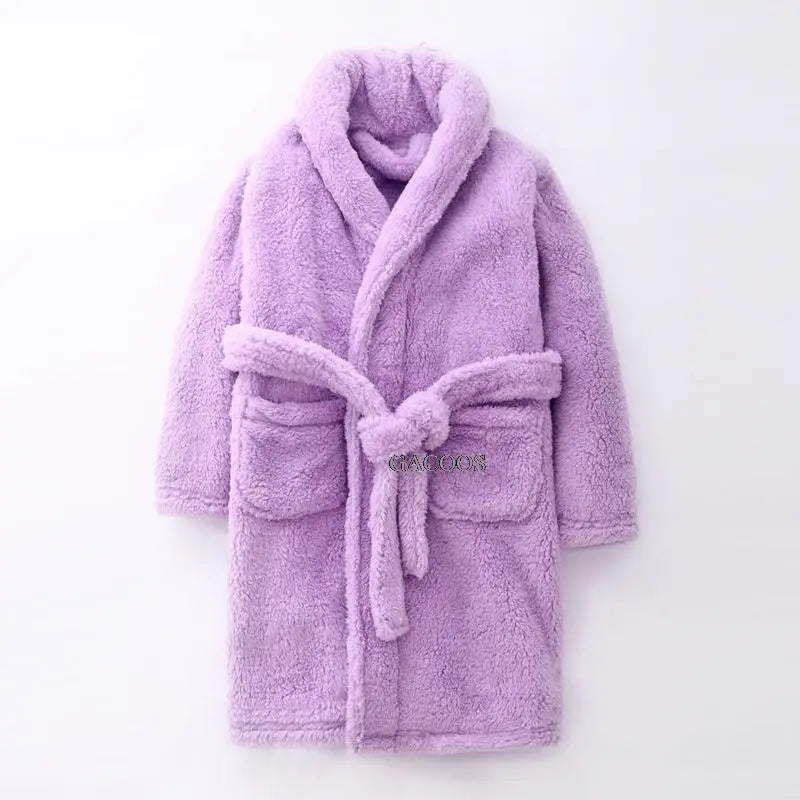 Boys/Girls Warm Fleece Flannel Bath Robes