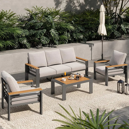 Outdoor Sectional with Coffee Table, Patio Sets