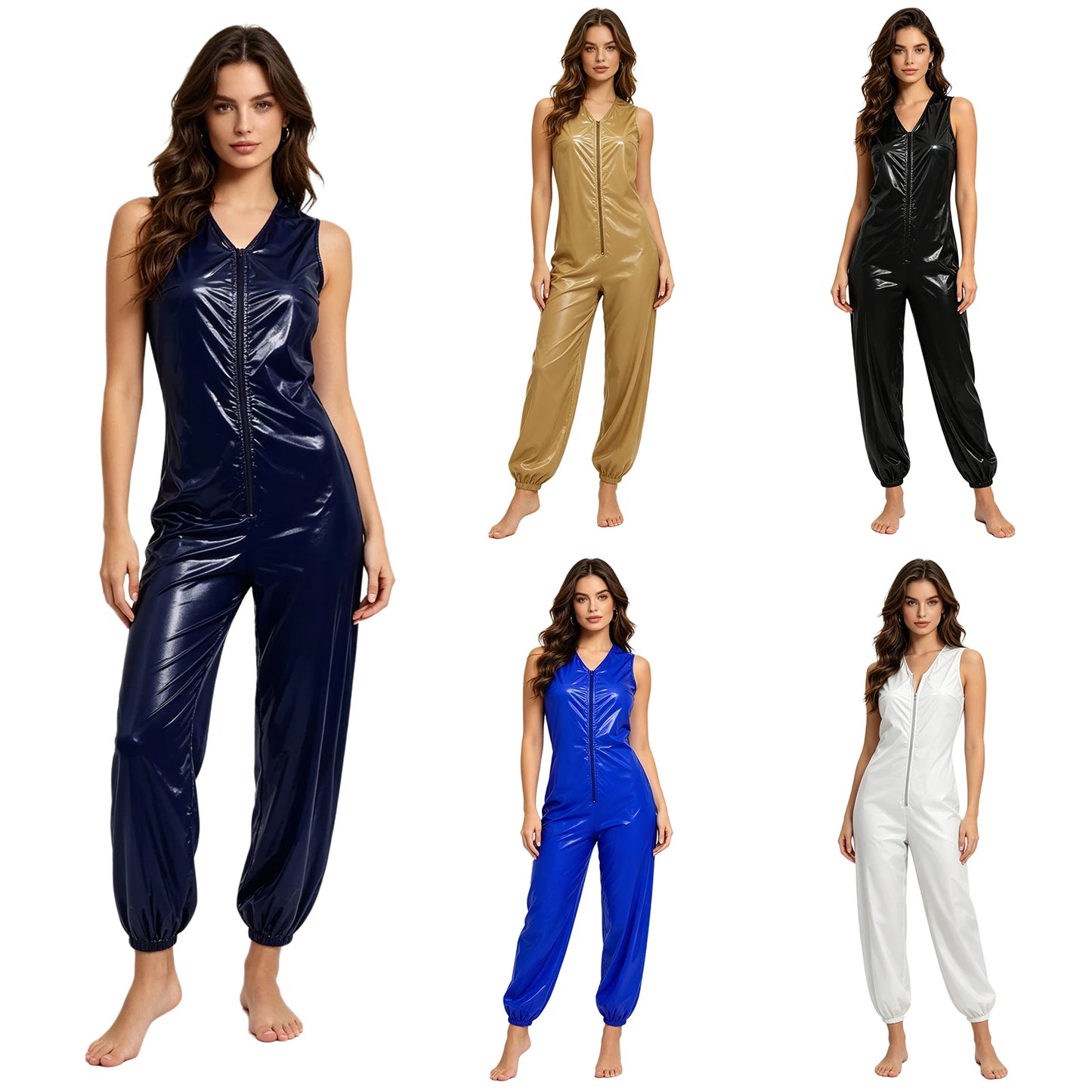 Adult Waterproof Leakproof Adaptive Jumpsuit Front Zipper Sleeveless Rompers for Special Needs Elderly Incontinence Underwear