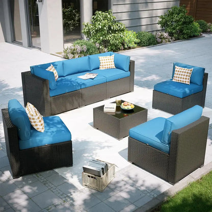 7 Piece Outdoor Sectional Sofas Waterproof Cover, Patio