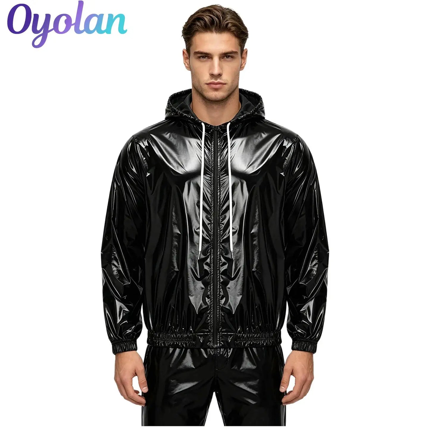 Mens Waterproof Hooded Breathable Raincoat