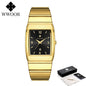 Luxury Square Men's Wristwatch Stainless Steel Waterproof