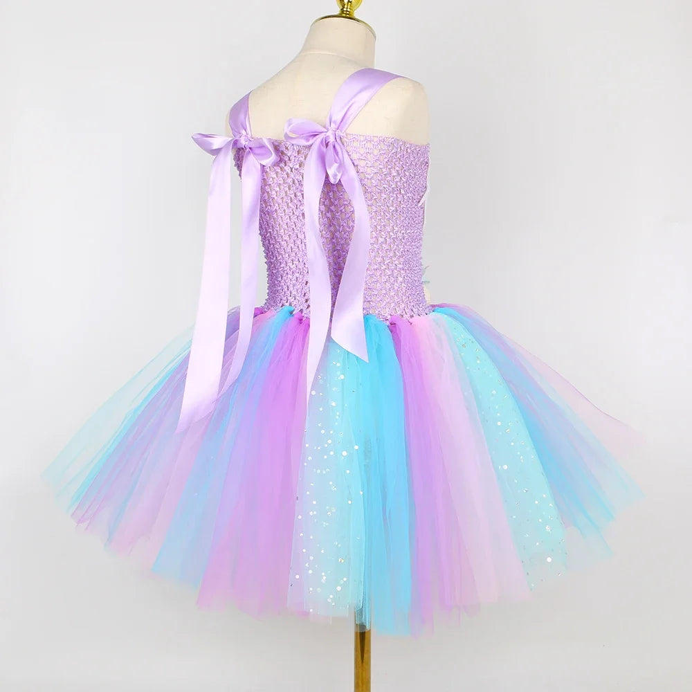 Princess Mermaid Tutu Dresses Costume for Kids