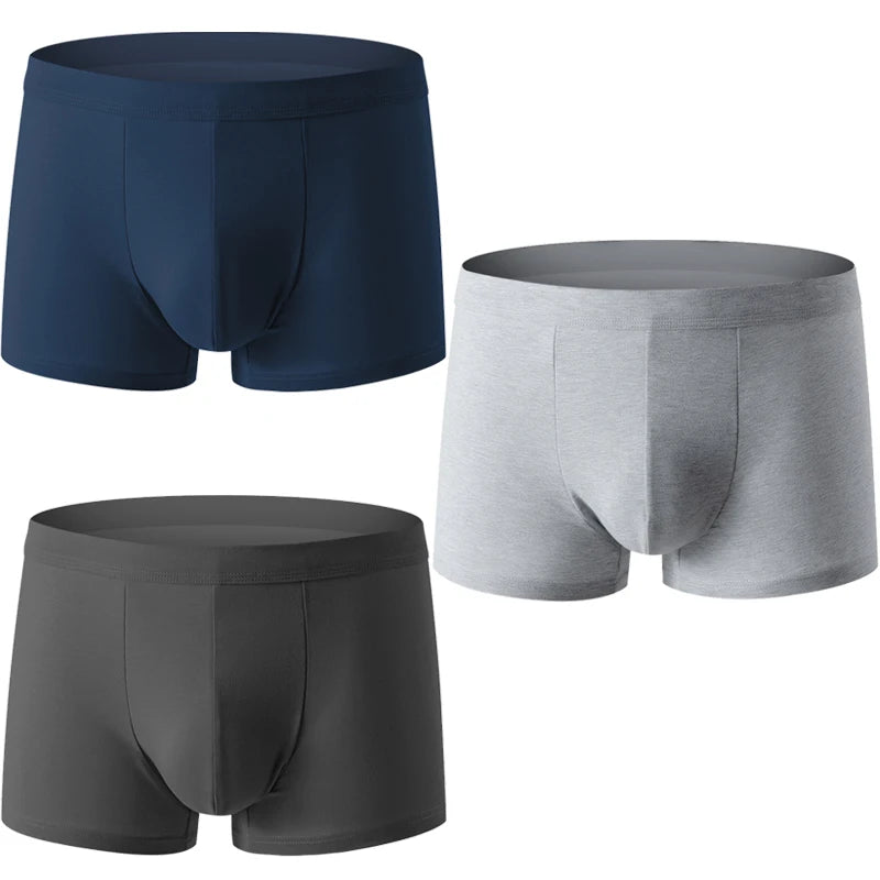 3pcs Oversize Man Underwear Comfortable Loose Boxers