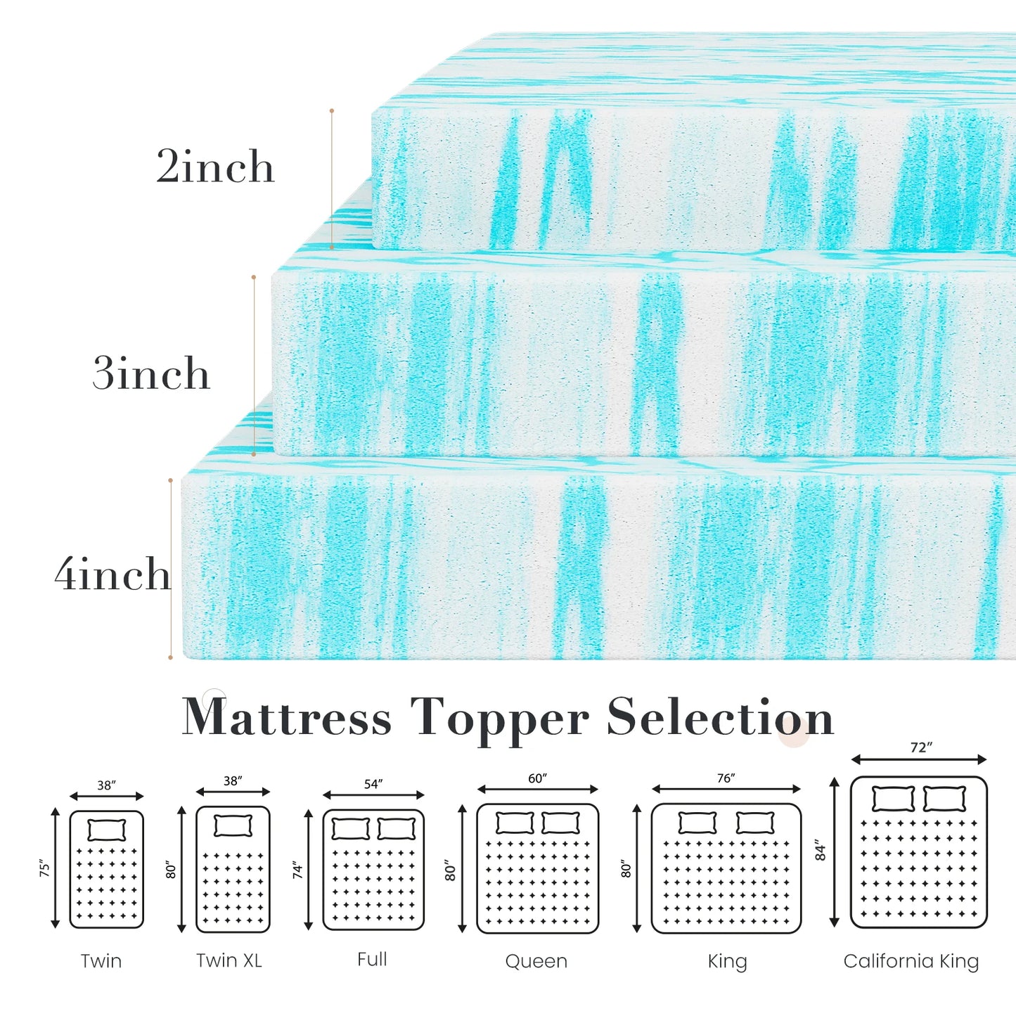 4 Inch Memory Foam Soft Bed Mattress Full Size