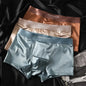 3Pcs Mens Luxury Ice Silk Satin Underwear Breathable Boxer