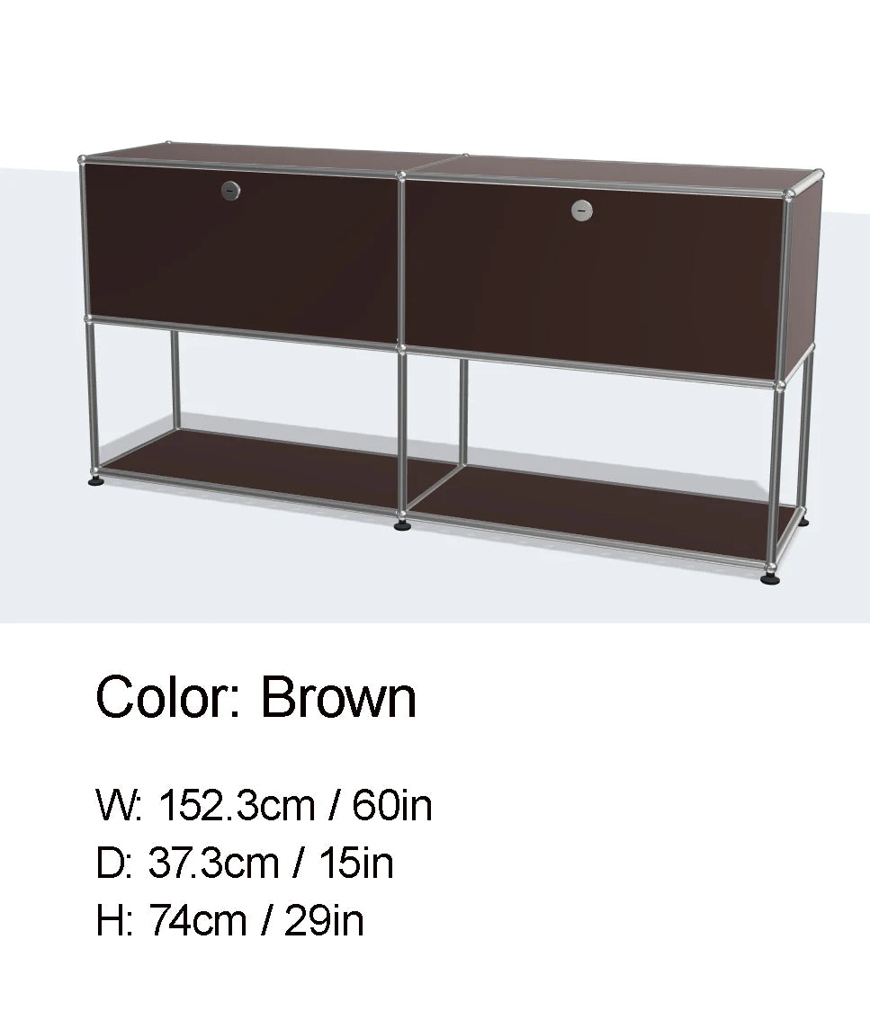 Modular DIY Metal TV Stand Cabinet Storage