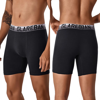 5pcs Mid-Long Cotton Boxer Shorts Men Underwear
