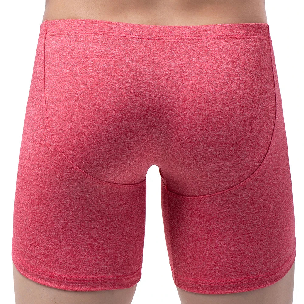 Men's Long Leg Boxer Briefs Sexy Bulge Trunks