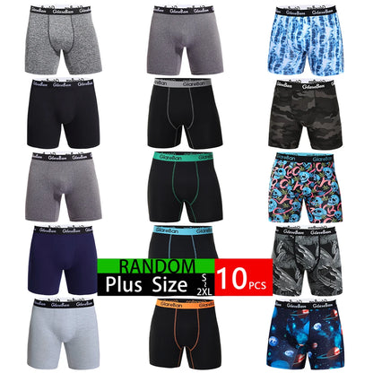 10pc Mid-Long Mens Boxer Briefs Underwear