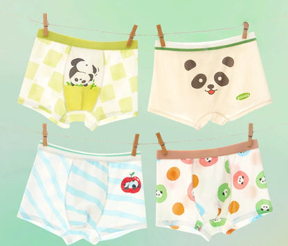 4PCS Mesh Breathable Comfort Boys  Antibacterial Underwear