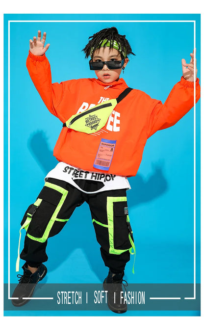 Boys/Girls Hip Hop Jacket Cargo Pants Child Pullover