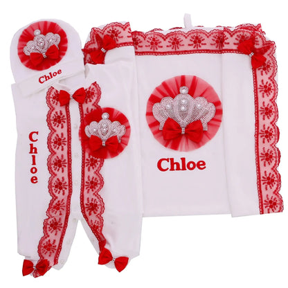 5 Pcs Girl/Boy Hospital Exit Newborn Bling Outfits