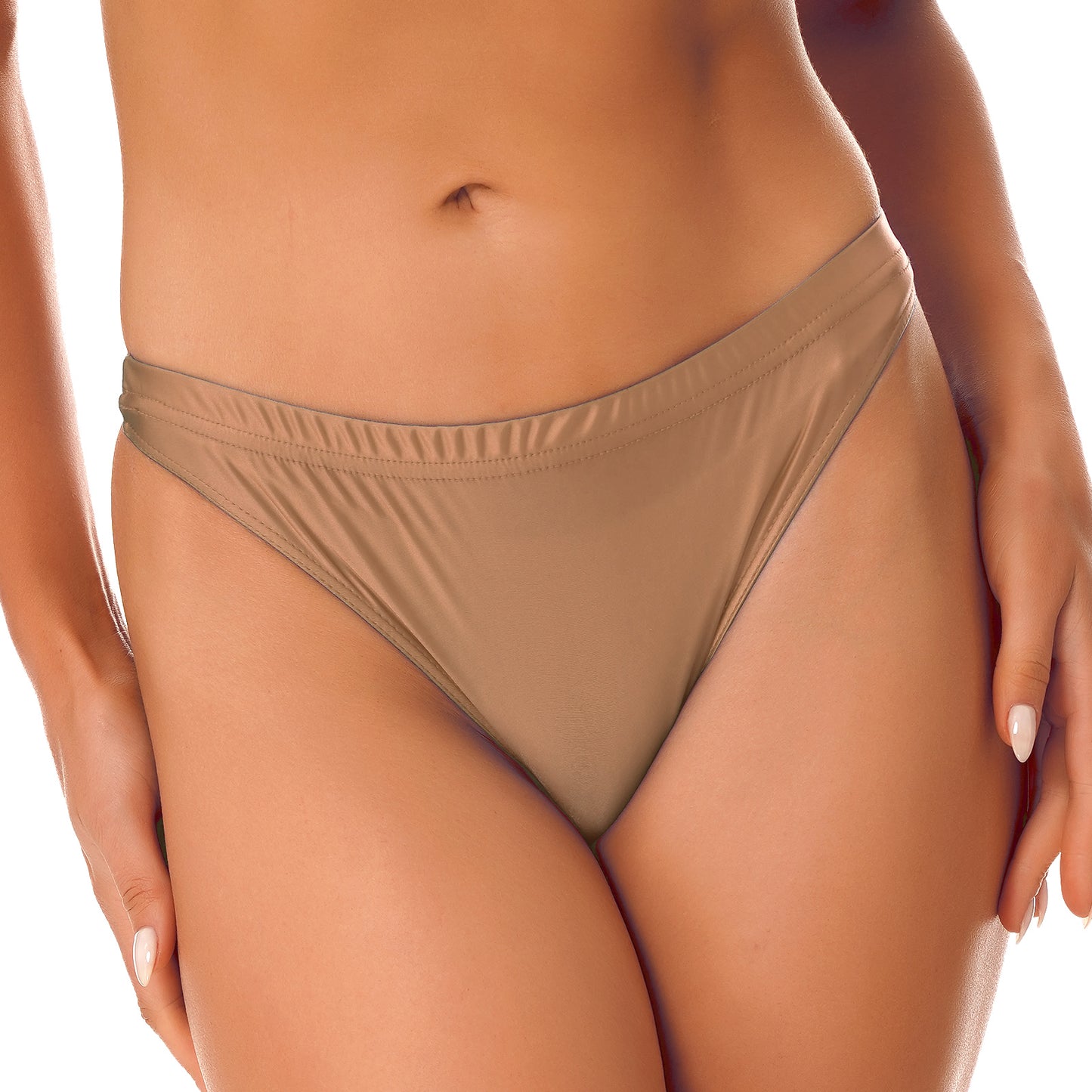 Glossy Womens Mid Waist Gym Fitness Yoga