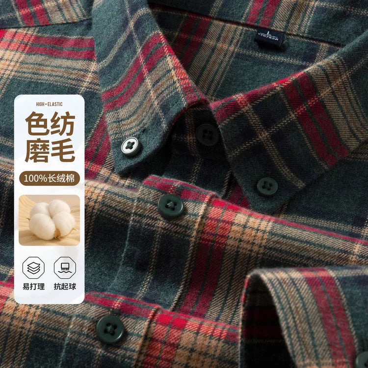 Men's, Plaid Casual Jacket, Anti-Wrinkle, Multi-Color