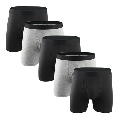 Mens Long Cotton Boxer Shorts Underwear