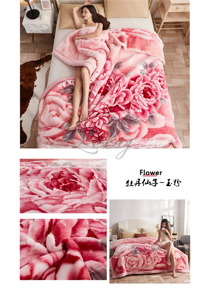 European Style Warm Raschel Blanket Weighted Comforter