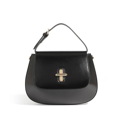 Hifashion Luxury Genuine Leather Saddle Shoulder Crossbody