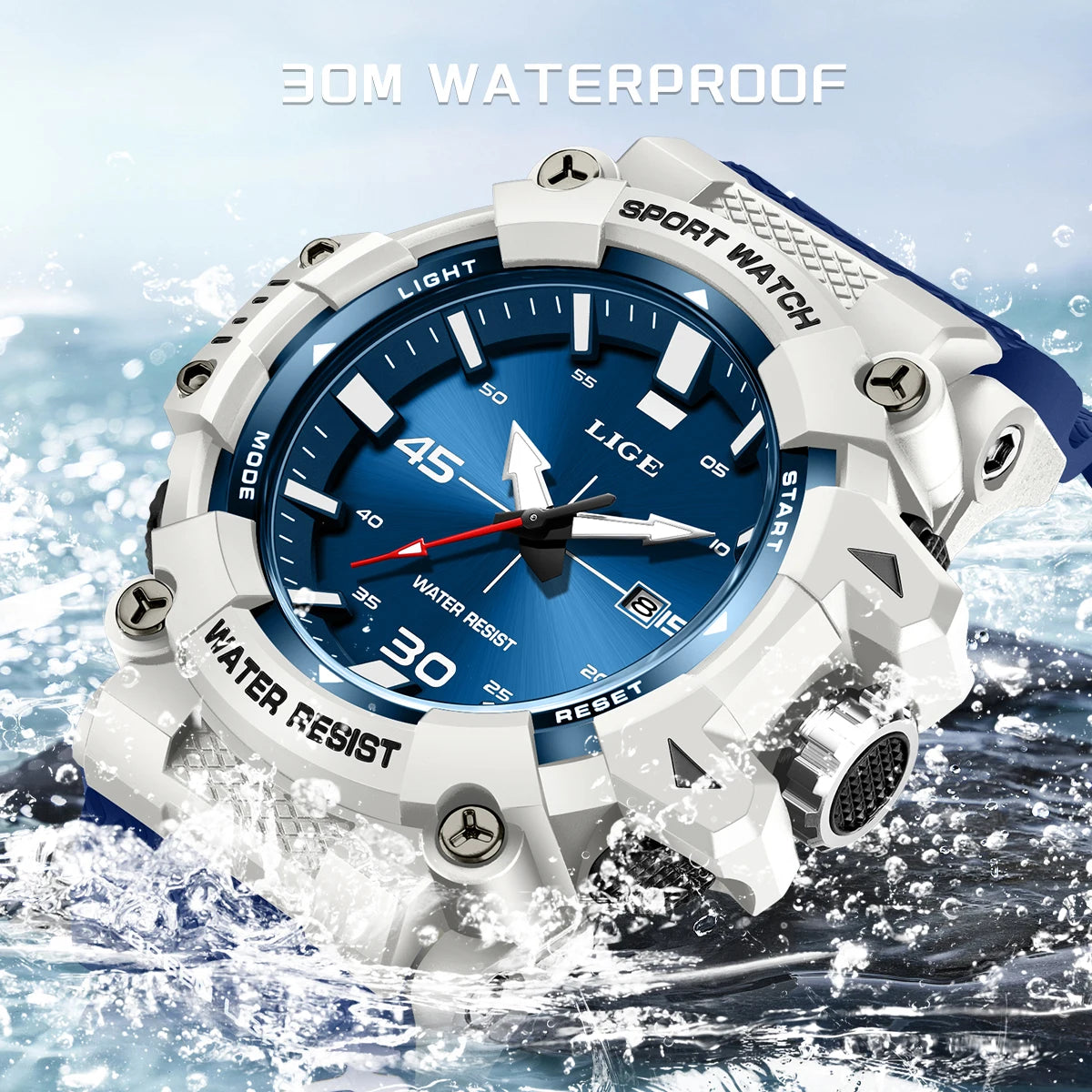 Male Fashion Sport Waterproof Quartz Wristwatches