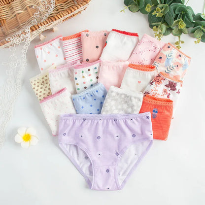 24pcs  Cotton Girls Briefs Underwear Triangle
