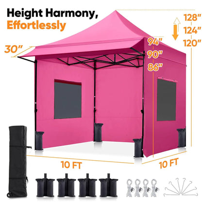 Heavy Duty Pop Up Canopy 3 Removable Sidewalls