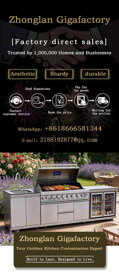 Cooktop Sink Fridge Rolling Movable Grill Wheels