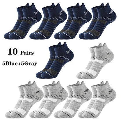 10 Pairs Men Ankle Athletic Socks