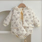 Infant Baby Girls Long Sleeve Cotton Jumpsuit
