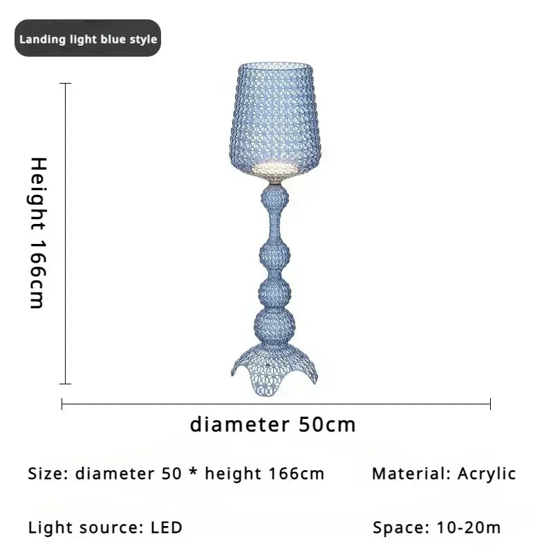 Italian Designer's Creative Hollowed Out Floor Lamp