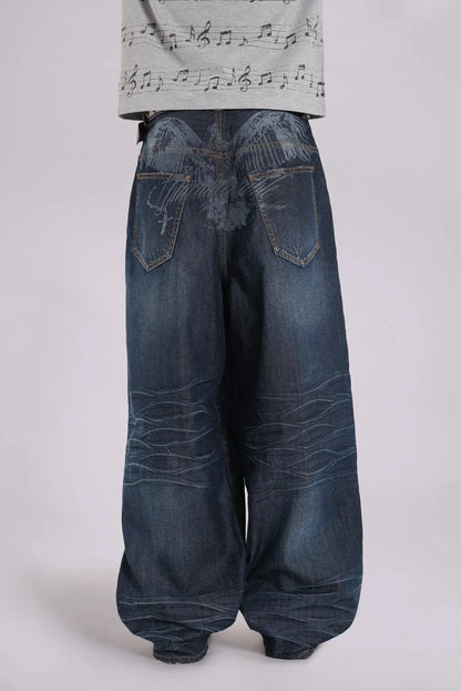 Vintage South Pole Black Denim Jeans Men's