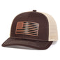 1piece Unisex American Flag Leather Baseball Caps